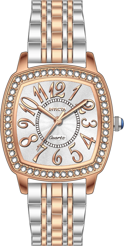 Invicta Women's 31mm Wildflower Quartz Crystal Accented Rounded Square Bracelet Watch