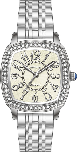 Invicta Women's 31mm Wildflower Quartz Crystal Bezel Silvertone Bracelet Watch