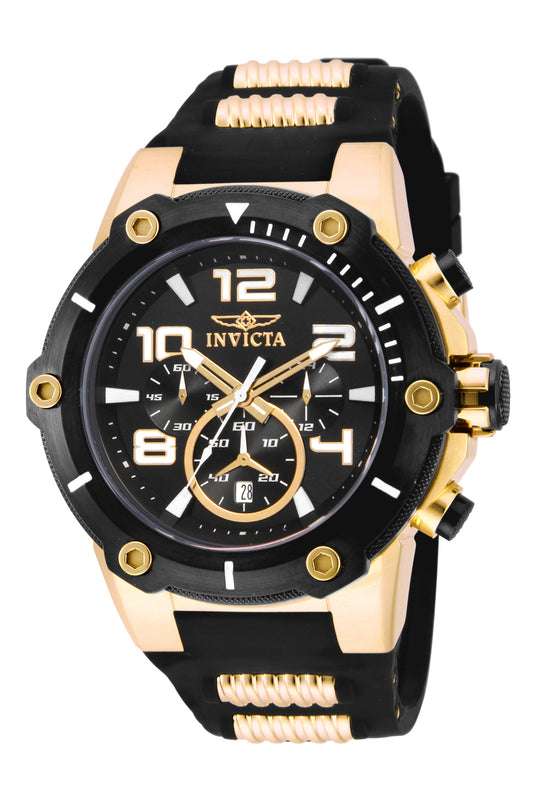 Invicta Men's 51mm Speedway Quartz Chronogrpah Textured Inner Link Silicone Strap Watch