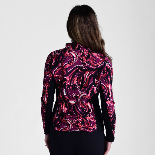 Christopher & Banks Relaxed Restyled Quarter Zip Mock Neck Top