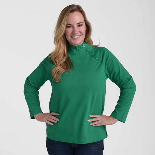 Christopher & Banks Button Detail Sweatshirt