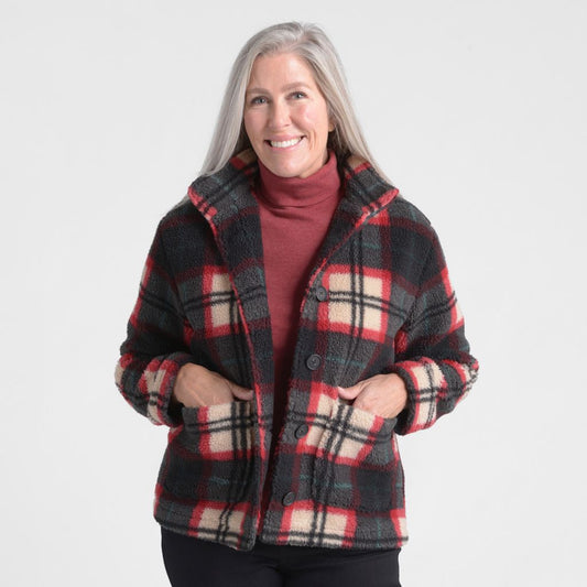 Christopher & Banks Patch Pocket Sherpa Jacket