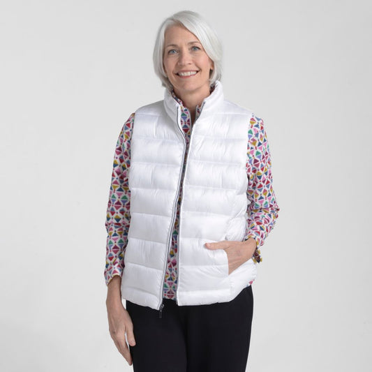 Christopher & Banks Shine Zip Front Vest