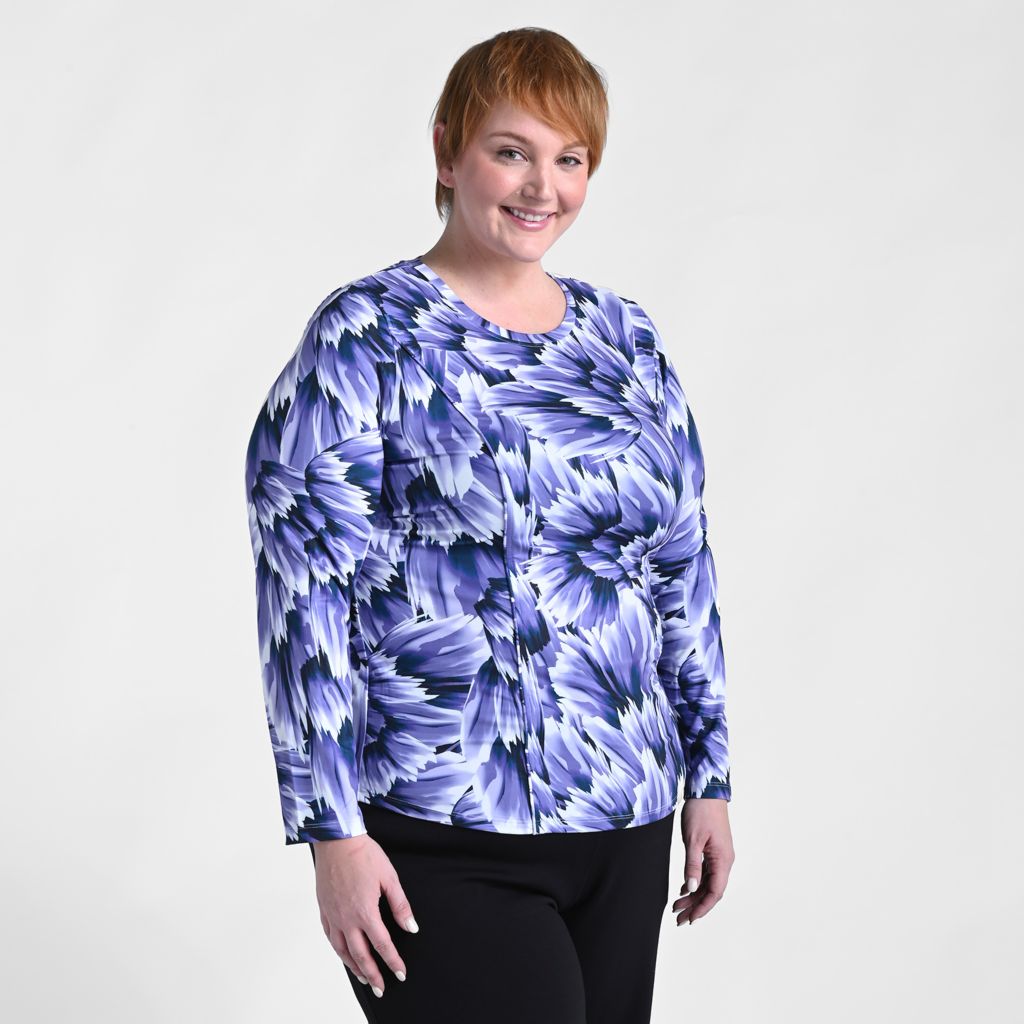 Christopher & Banks Relaxed Restyled Abstract Print Seamed Tee