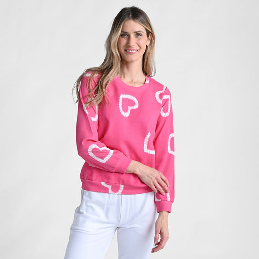 Christopher & Banks Tie Dye Heart Sweatshirt
