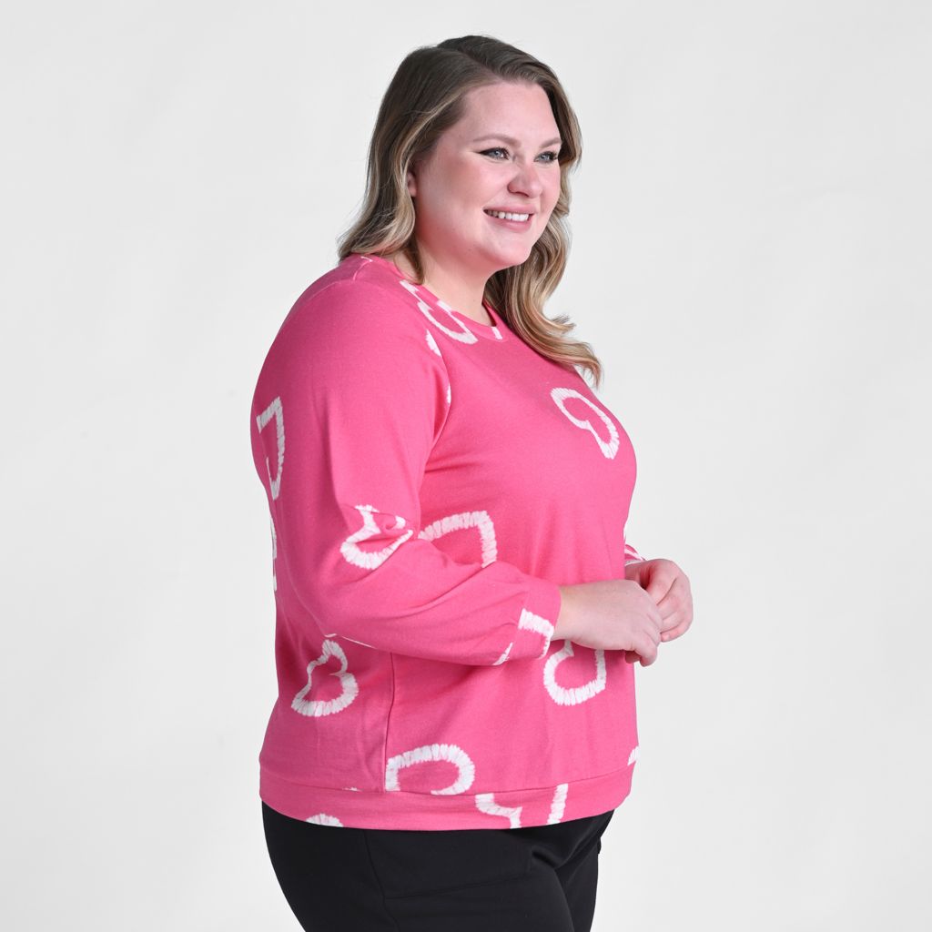 Christopher & Banks Tie Dye Heart Sweatshirt