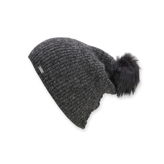 Pistil Lauren Slouch Pom Beanie - Charcoal