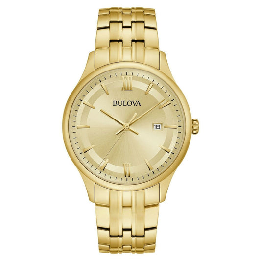 Bulova Men's Classic 40mm Quartz Goldtone Bracelet Watch
