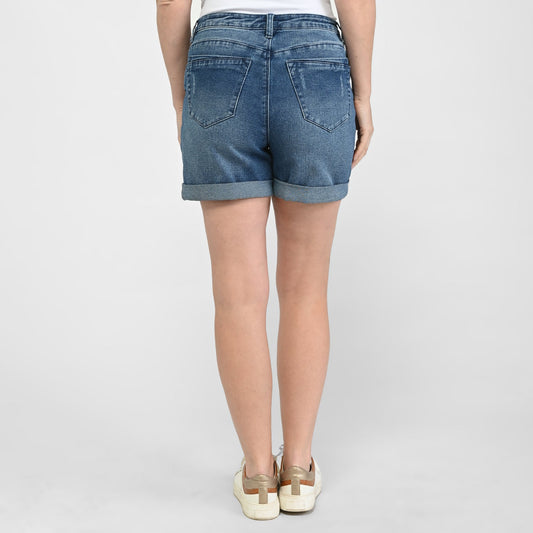 Christopher & Banks Relaxed Fit Cuffed Denim Shorts