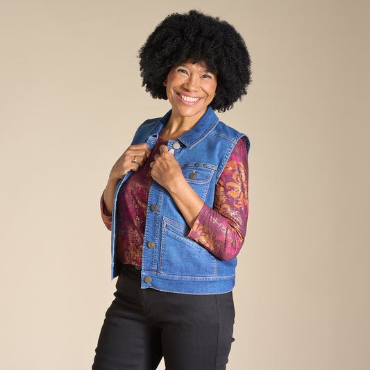 Christopher & Banks Denim Vest