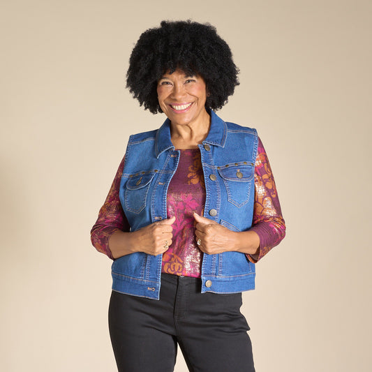 Christopher & Banks Denim Vest