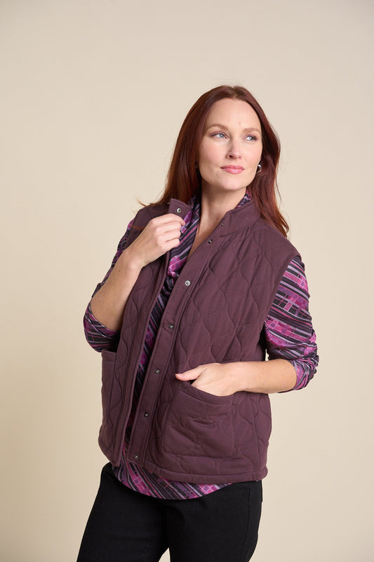 Christopher & Banks Relaxed Restyled Quilted Knit Vest