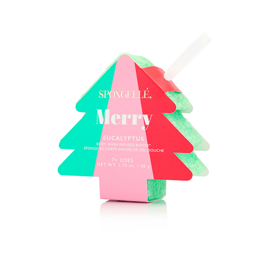 Spongellé Happy Holidays Holiday Tree Body Wash Infused Gift Set