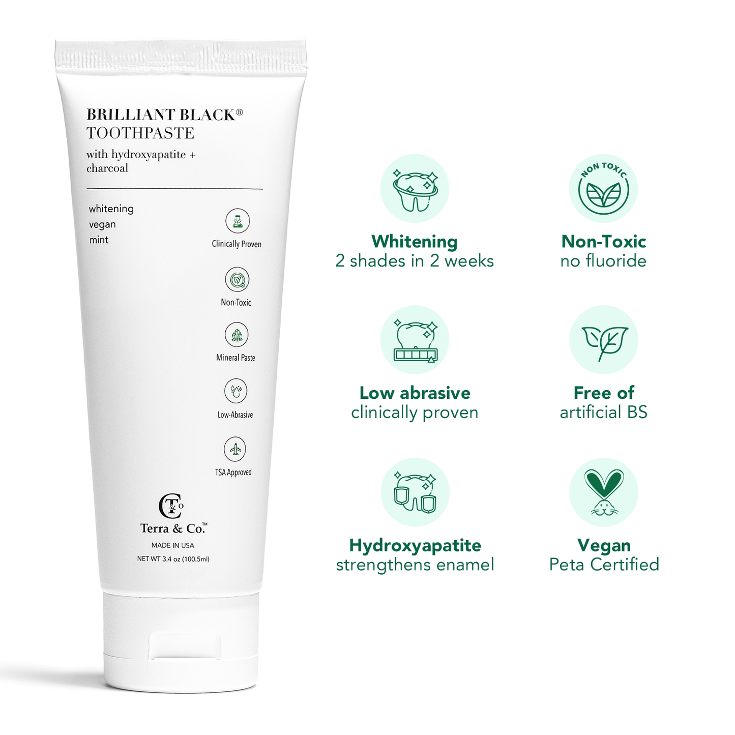 Terra & Co. Charcoal Oil Pulling and Hydroxyapatite Toothpaste Bundle