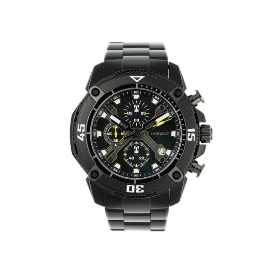 Cobalt Men's 46mm Code-X Quartz Chronograph Bracelet Watch - Black