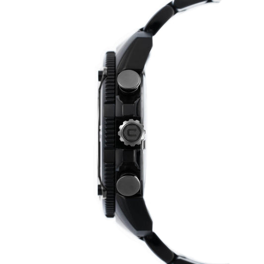 Cobalt Men's 46mm Code-X Quartz Chronograph Bracelet Watch - Black