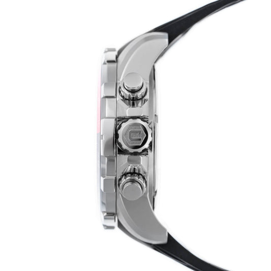 Cobalt Men's 51mm Airborne Quartz Chronograph Silicone Strap Watch - Black