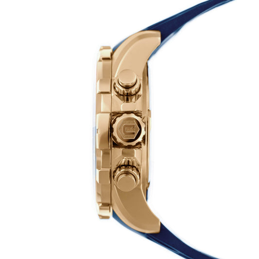 Cobalt Men's 51mm Airborne Quartz Chronograph Silicone Strap Watch - Blue