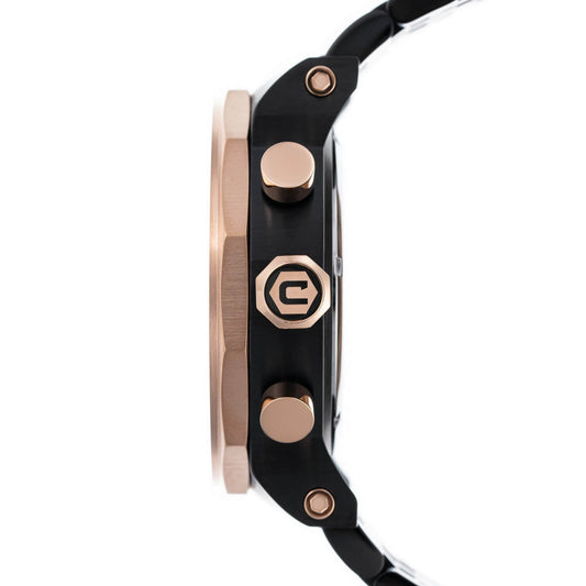 Cobalt Men's 55mm Goliath Quartz Chronograph Bracelet Watch - Rosetone