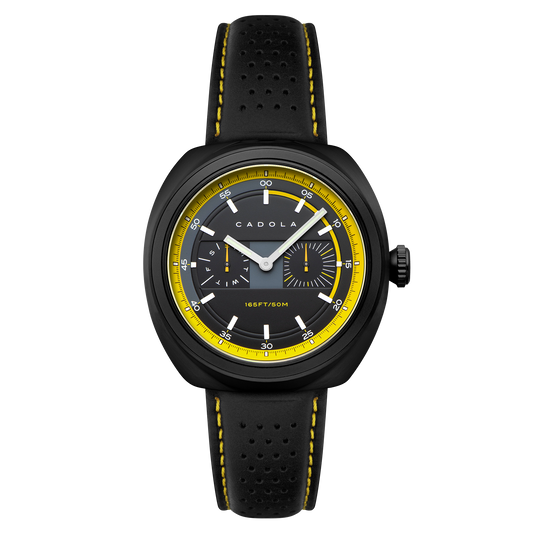 Cadola Men's 43mm Giulia Quartz Calendar Leather Strap Watch