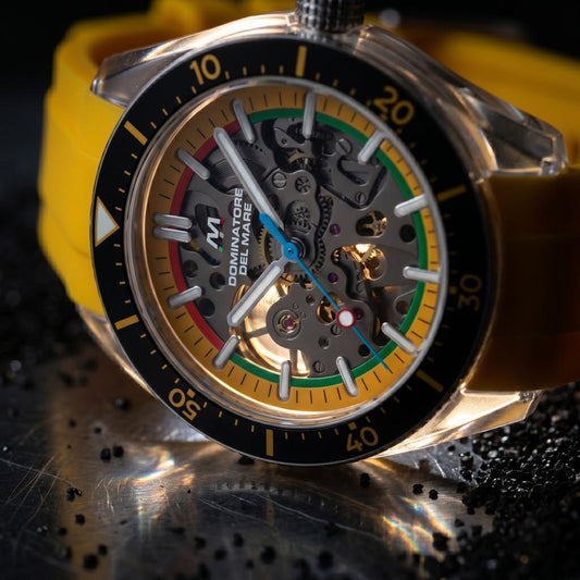Dominatore Del Mare Men's 42mm Ortona Automatic Skeletonized Dial Silicone Strap Watch