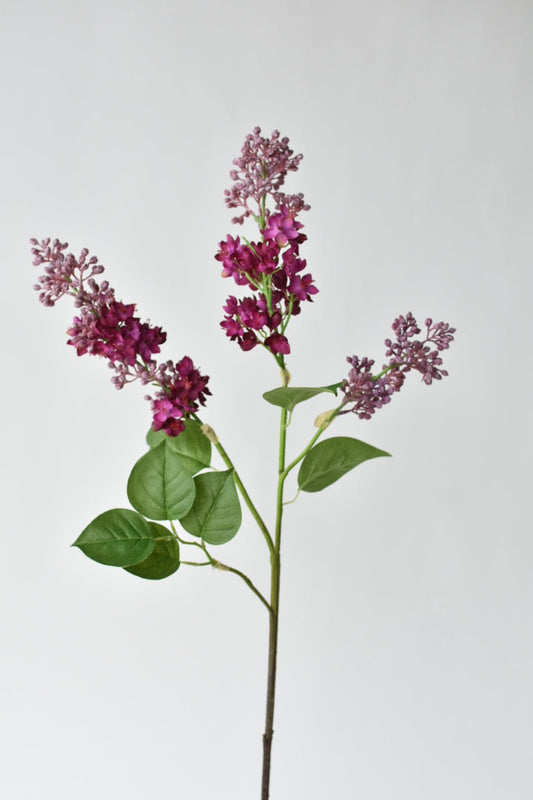 House of JSD 34.5" Faux Vibrant Pink & Purple Lilac Stem