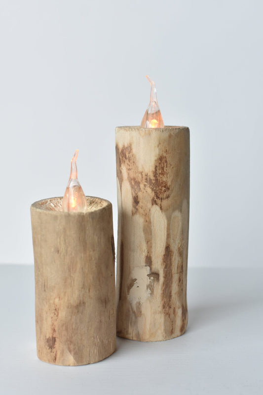 Wooden Faux LED Candles