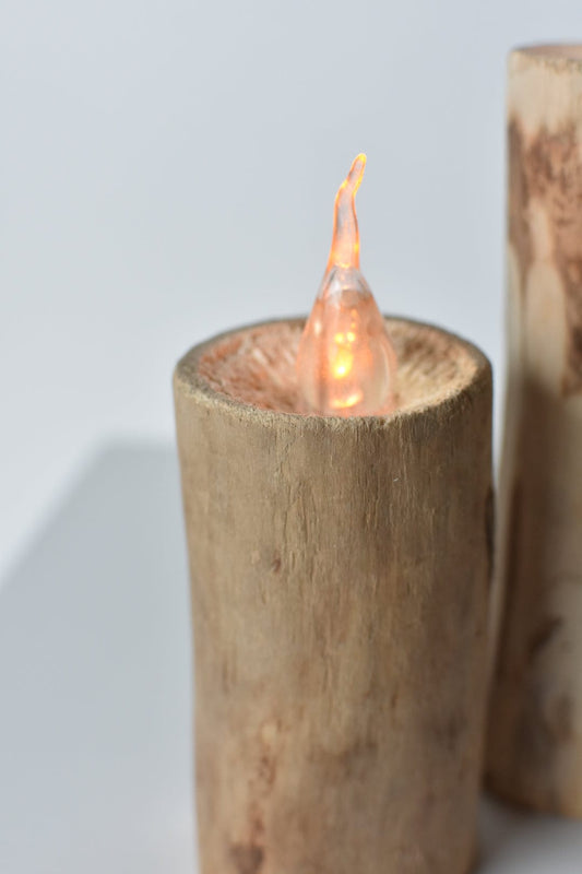 Wooden Faux LED Candles