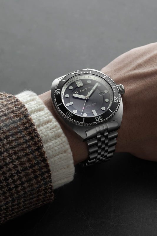 Duxot Men's 45mm Tortuga Automatic Date Stainless Bracelet Watch