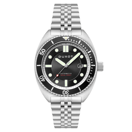 Duxot Men's 45mm Tortuga Automatic Date Stainless Bracelet Watch