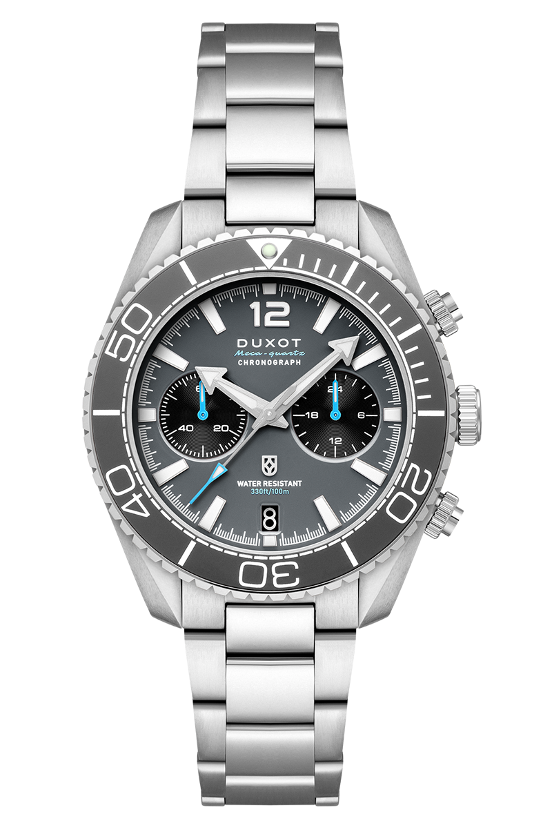 Duxot Men's 42mm Tiburon Quartz Chronograph Bracelet Watch – ShopHQ