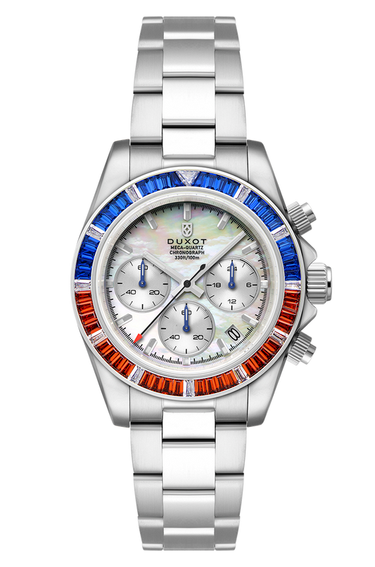 Duxot Men's 40mm Accelero Quartz Rainbow Chronograph