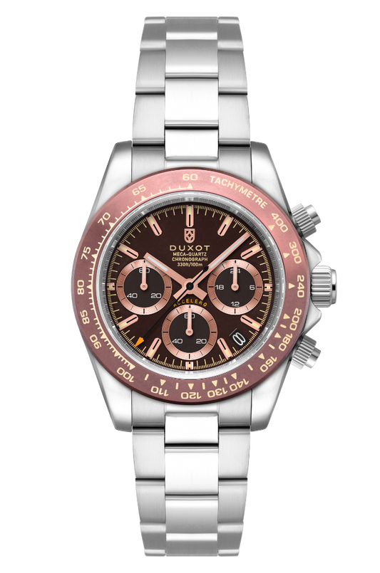 Duxot Men's 40mm Accelero Quartz Chrono Bracelet Watch