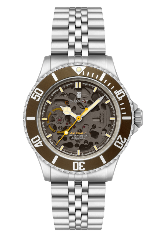 Duxot Men's 40mm Atlantica Skeleton Automatic Bracelet Watch