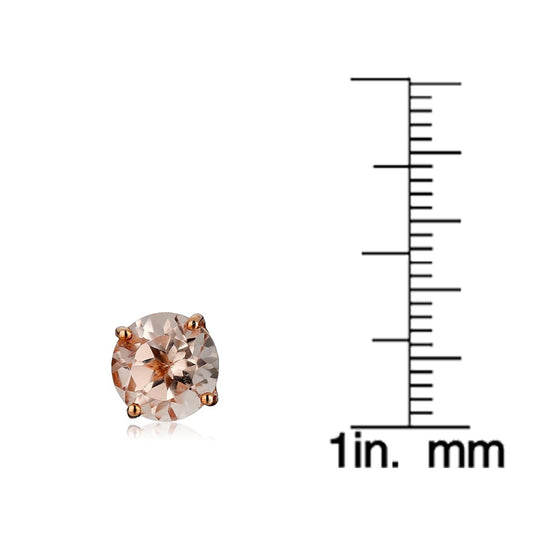 Gilded Lane 10K Gold 5mm Round Gemstone Stud Earrings