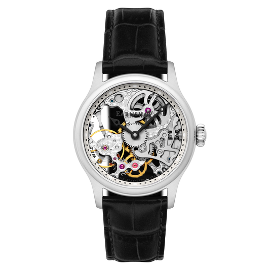 Thomas Earnshaw Men's 42mm Bauer Mechanical Skeletonized Strap Watch