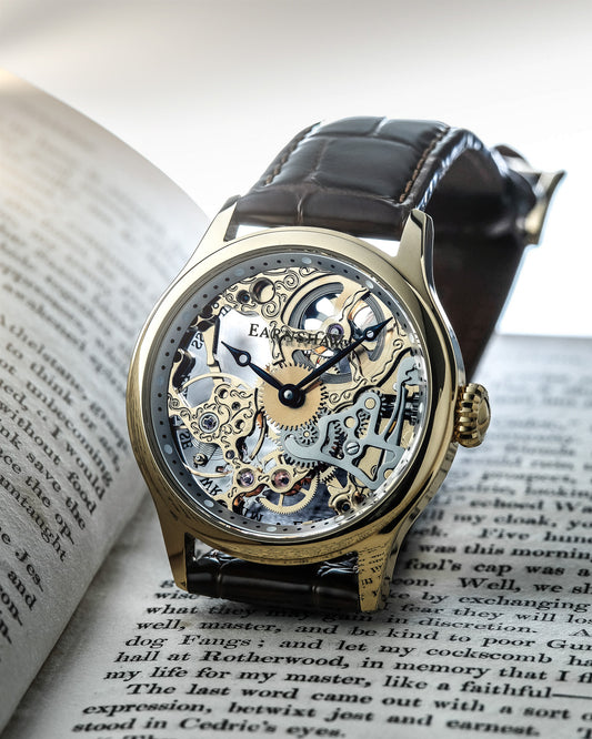 Thomas Earnshaw Men's 42mm Bauer Mechanical Skeletonized Strap Watch