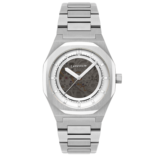 Thomas Earnshaw Men's 42mm Drake Automatic Skeletonized Bracelet Watch