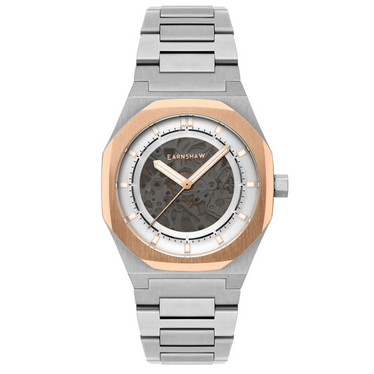 Thomas Earnshaw Men's 42mm Drake Automatic Skeletonized Bracelet Watch