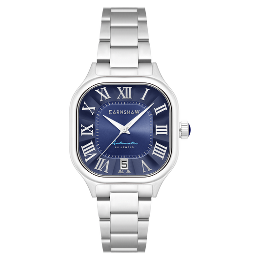 Thomas Earnshaw Men's 39mm Coussin Automatic Square Bracelet Watch