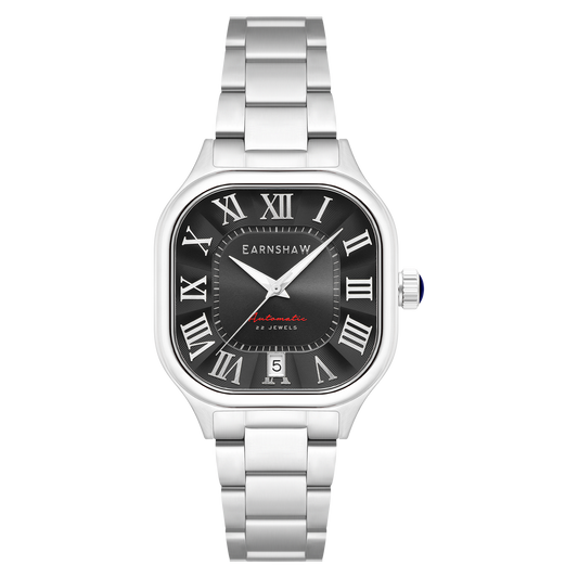 Thomas Earnshaw Men's 39mm Coussin Automatic Square Bracelet Watch