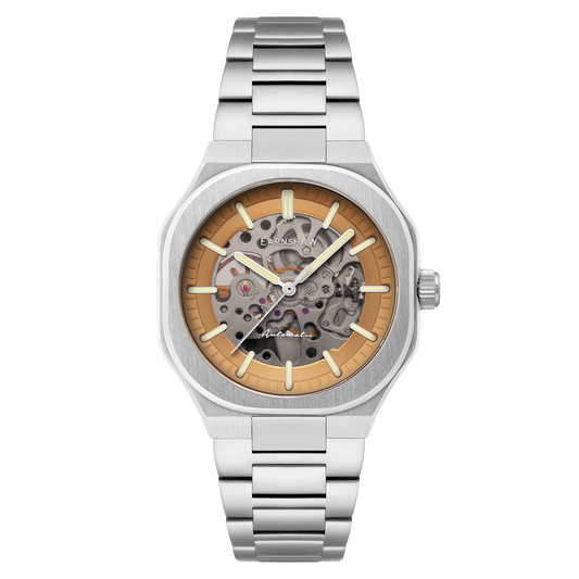 Thomas Earnshaw Men's 42mm Exeter Automatic Skeletonized Dial Square Case Bracelet Watch