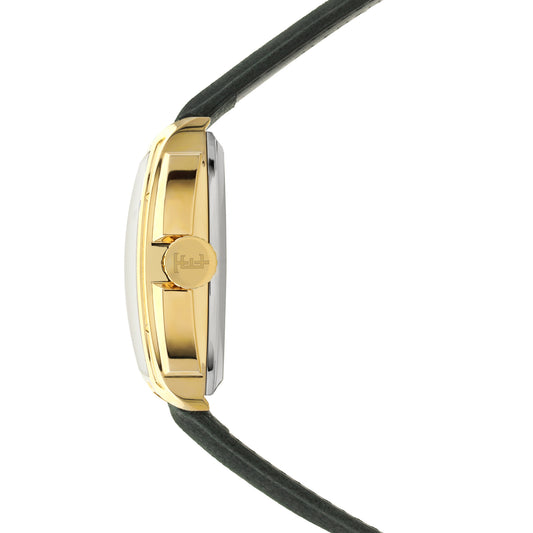 Thomas Earnshaw Men's 45mm Knightsbridge Automatic Barrel Leather Strap Watch