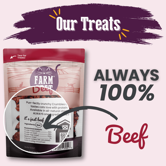 Farm To Pet High Protein Beef Crumbles Cat Treats
