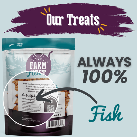Farm To Pet All-Natural Fish Crumbles Cat Treats