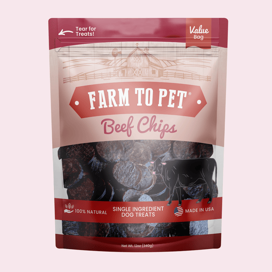 Farm To Pet Single-Ingredient Beef Chips Dog Treats