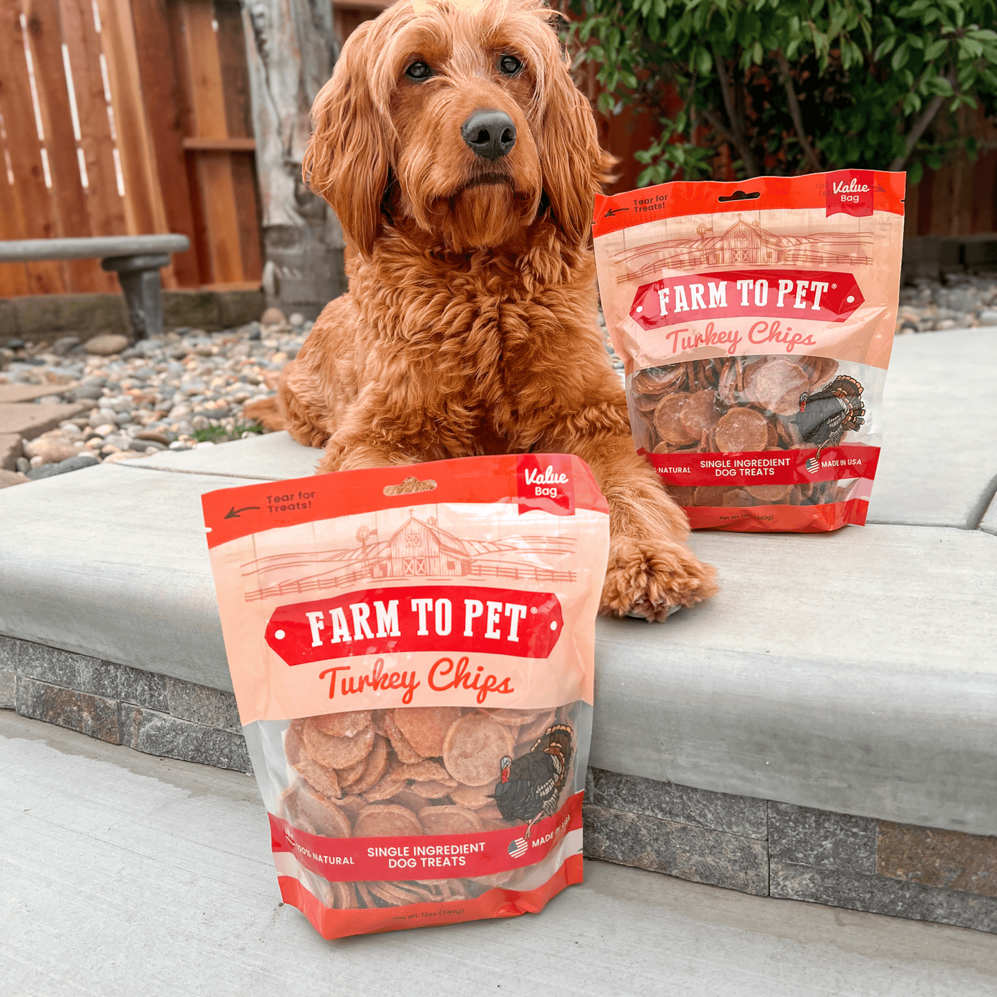 Farm To Pet All-Natural Single-Ingredient Turkey Chips Dog Treats