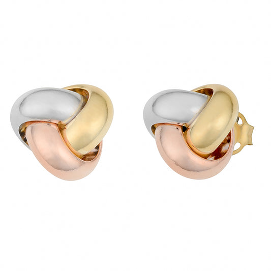 14K Italian Gold Love Knot Stud Earrings