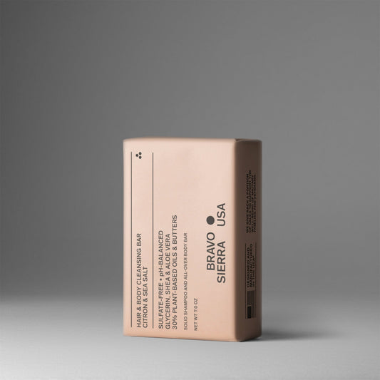 Bravo Sierra Citron Sea Salt Hair & Body Cleansing Bar 7oz