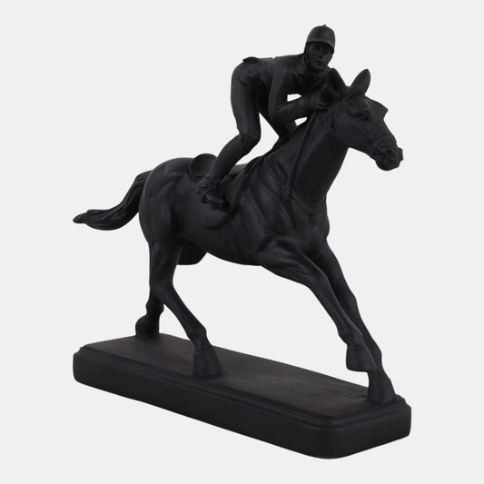8.5" Horse w/ Jockey Figure